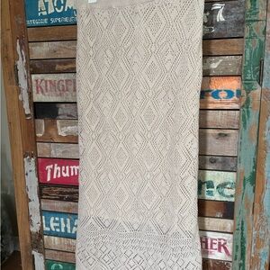 Elegant Cream Crochet Skirt